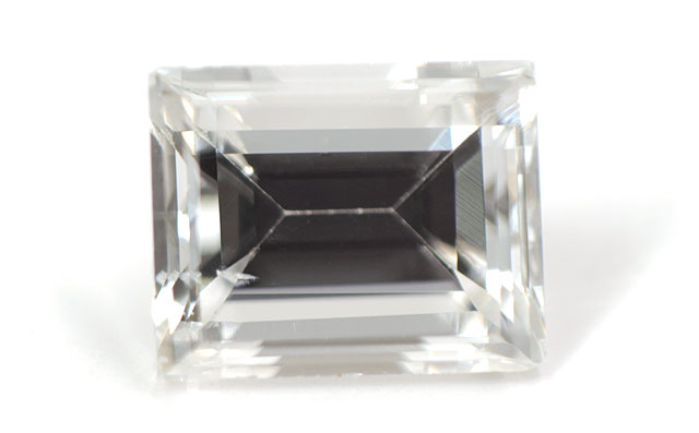 【 レクタングラー・ステップ・カット 】天然ダイヤモンドルース(裸石) 0.115ct,SI-2,Fカラー【 中央宝石研究所ソーティング袋付 】【 送料無料 】