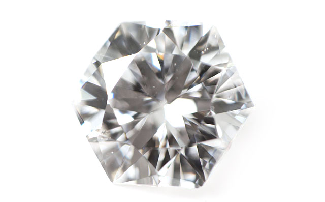 ヘキサゴン(六角形)ダイヤモンド ルース 0.295ct Eカラー, SI-1 【中央宝石研究所ソーティング袋付】【送料無料】