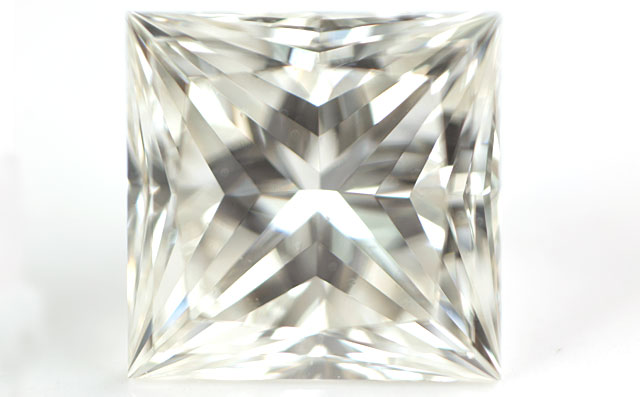 天然ダイヤモンド ルース(裸石) 0.49ct ( 0.492ct ) Jカラー,VS2, プリンセスカット, POL=EX, SYM=EX 【 GIA 中央宝石研究所 】