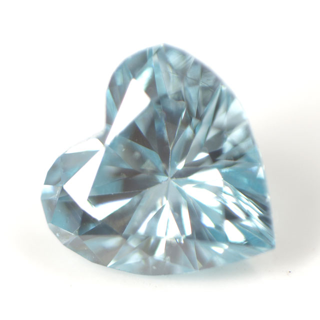 ブルーダイヤモンド (トリートメント) ルース(裸石) 0.034ct アイスブルー系 ハートシェイプ