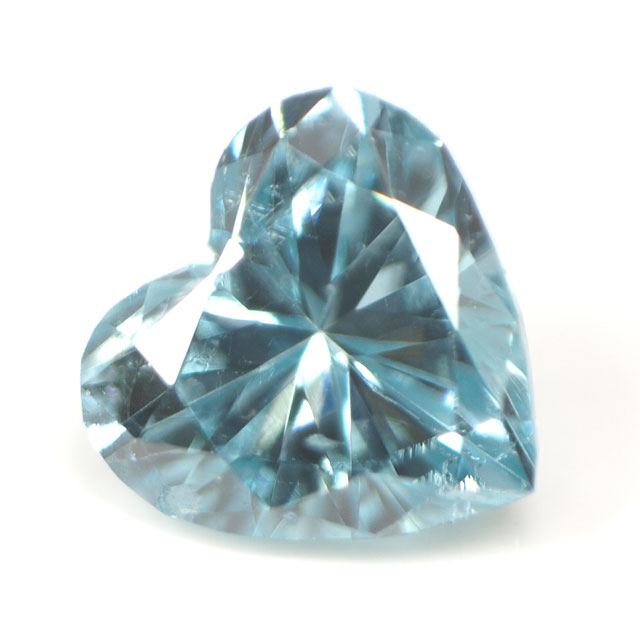 ブルーダイヤモンド (トリートメント) ルース(裸石) 0.036ct アイスブルー系 ハートシェイプ