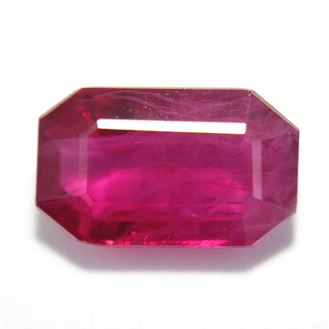 ルビー ルース 1.260ct, エメラルドカット, 日本宝石科学協会 ( Ruby / 紅玉 / コ...