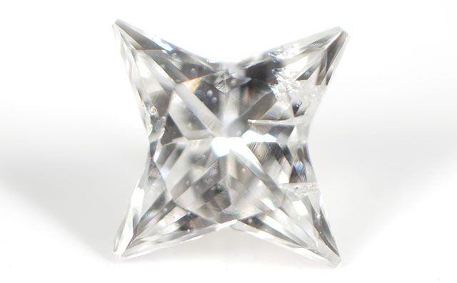 ダイヤモンド ルース 0.076ct, Fカラー, Star Modified Brilliant Cut 「四芒星」星型, SI-2　【中央宝石研究所ソーティング袋付】【 送料無料 】