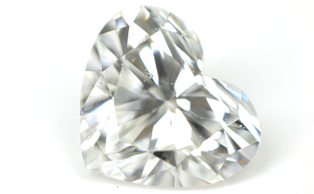 【 蛍光性：ミディアム・イエローイッシュ・グリーン 】 天然ダイヤモンド ルース(裸石) 0.362ct, Gカラー, SI1, ハートシェイプ　【 中央宝石研究所ソーティング袋付 】 【 送料無料 】