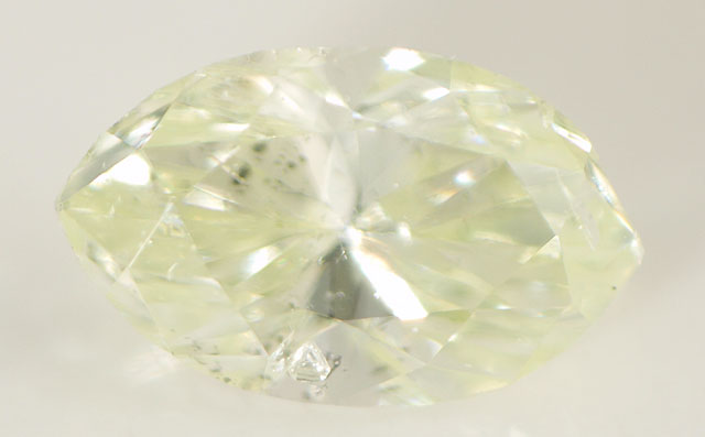 天然グリーンダイヤモンド ルース 0.046ct, Very Light Yellow Green, I-1 【中央宝石研究所ソーティング袋つき】【送料無料】