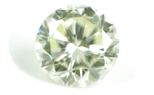 天然グリーンダイヤモンド ルース(裸石) 0.250ct, Very Light Yellow Green, VS-1 【 中央宝石研究所ソーティング袋付 】 【 送料無料 】