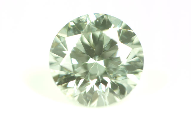 天然グリーンダイヤモンド ルース(裸石) 0.065ct, Light Green, SI-2 【 中央宝石研究所ソーティング袋付 】 【 送料無料 】