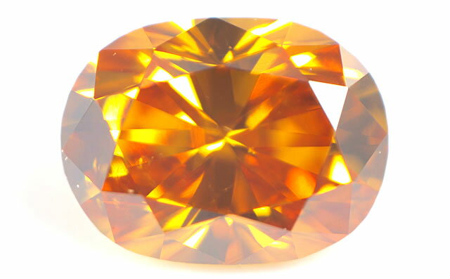 オレンジダイヤモンド ルース(裸石) 0.238ct, Fancy Deep Yellowish Orange (ファンシー・ディープ・イエローイッシュ・オレンジ), SI-1, オーバルカット Oval Cut 【AGTジェムラボラトリーソーティング袋つき】【 送料無料 】