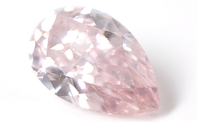 ピンクダイヤモンド ルース 0.118ct, Fancy Pink(ファンシー・ピンク), VS-2, ペアシェイプ pear ダイヤモンド, AGTジェムラボラトリー 【 送料無料 】