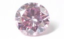 ピンクダイヤモンド ルース 0.075ct, Fancy Purplish Pink(ファンシー・パープリッシュ・ピンク), SI-2, ラウンド・ブリリアント・カット 【送料無料】