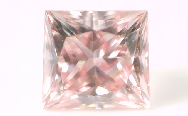 ピンク・ダイヤモンド ルース(裸石) 0.165ct, Fancy Pink (ファンシー・ピンク), SI-1, プリンセス・カット(プリンセス princess ダイヤモンド) 【AGTジェムラボラトリーソーティング袋付】【 送料無料 】