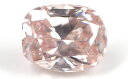 【 タイプ1aB型のレア・ピンクダイヤ 】 天然ピンクダイヤモンド ルース(裸石) 0.197ct, Fancy Orangy Pink ( ファンシー・オレンジー・ピンク ), SI-1, クッションカット 【 AGTジェムラボラトリー 】 送料無料