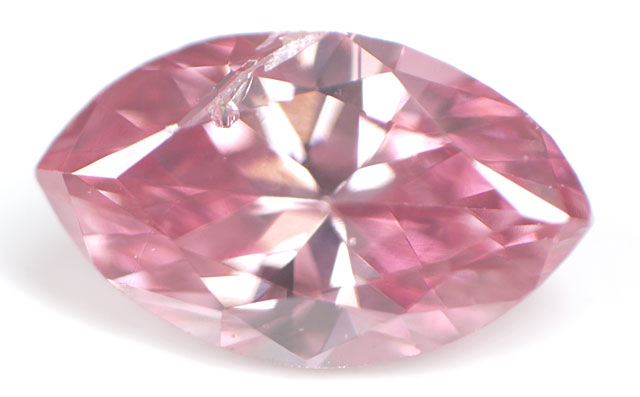 天然ピンクダイヤモンド ルース(裸石) 0.07ct(0.077ct), ファンシー・ビビッド・ピンク(Fancy Vivid Pink), SI-2, マーキース　【 送料無料 】