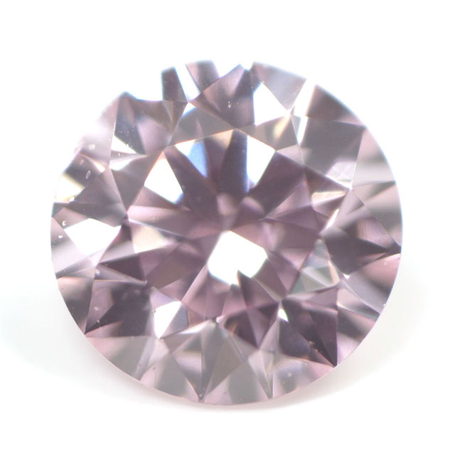 【タイプ2a+1a型】　天然ピンクダイヤモンドルース (裸石) 0.058ct, Fancy Purplish Pink, VS2, ラウンド 【中央宝石研究所ソーティング袋付】【送料無料】 【round005】【round007】【round008】