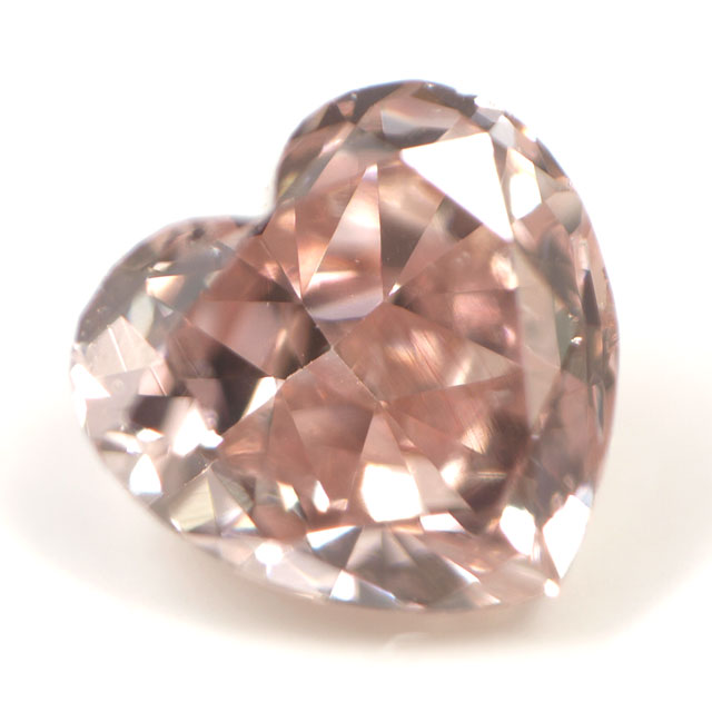 天然ピンクダイヤモンドルース (裸石) 0.087ct, Fancy Pink (ファンシー・ピンク), VS-2, ハートカット 【 中央宝石研究所ソーティング袋付 】【 送料無料 】