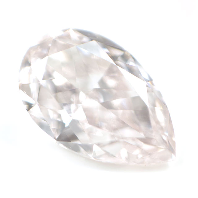 天然ピンクダイヤモンド ルース (裸石) 0.179ct, Light Pink ( ライト・ピンク ), VS-1, ペアシェイプ 【 タイプ2a型 】 中央宝石研究所鑑定書付き 【送料無料】