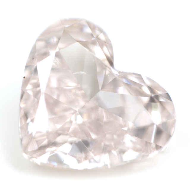 天然ピンクダイヤモンド ルース (裸石) 0.180ct, Light Pink, SI-1, ハートシェイプ 【 タイプ2a型 】 中央宝石研究所鑑定書付き 【送料無料】