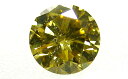 天然イエローダイアモンド ルース(裸石) 0.520ct, Fancy Deep Yellow (ファンシーディープイエロー), I1, ラウンド・ブリリアント・カット 【 中央宝石研究所ソーティング付 】　送料無料 【round050】