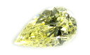 イエローダイヤモンド ルース 0.203ct, Fancy Light Yellow ( ファンシー・ライト・イエロー ), SI-2, ペアシェイプ pear ダイヤモンド 【燐光性もあるかもしれません】【中央宝石研究所ソーティング袋つき】【 送料無料 】