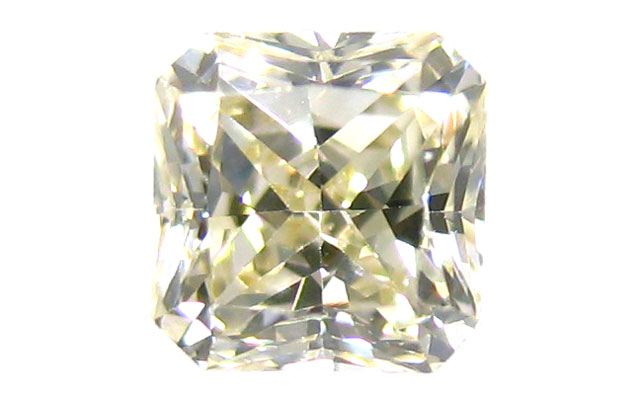 Q-Rカラーダイヤモンド ルース 0.327ct, ベリー・ライト・イエロー, VS-1, ラディアント radiant ダイヤモンド, AGTジェムラボラトリー 【送料無料】