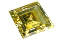 天然イエローダイヤモンド ルース(裸石) 0.161ct, Fancy Brownish Yellow ( ファンシーブラウニッシュイエロー ), VS2, ロゼンジ・ステップ・カット 【 中央宝石研究所ソーティング袋付 】 【 送料無料 】