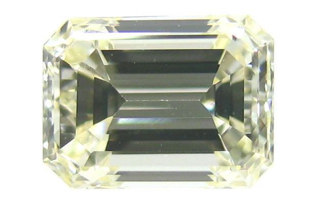 ダイヤモンド ルース 0.544ct, R-Sカラー(ライト・イエロー), SI-1, エメラルドカット(エメラルド emerald ダイヤモンド), AGT 【送料無料】