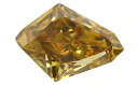 天然イエローダイヤモンド ルース(裸石) 0.738ct, Fancy Deep Brownish Orangy Yellow ( ファンシー・ディープ・ブラウニッシュ・オレンジー・イエロー ), SI2, モディファイド・ペア・ブリリアント・カット 【 中央宝石研究所ソーティング袋付 】 【 送料無料 】