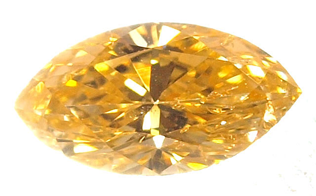 イエローダイアモンド ルース 0.260ct, Fancy Intense Orange Yellow(ファンシー・インテンス・オレンジ・イエロー), SI-2, マーキース 【 送料無料 】