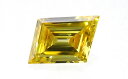 天然イエローダイヤモンド ルース(裸石) 0.124ct, Fancy Vivid Yellow(ファンシー・ビビッド・イエロー), SI-2, ロンボイド・ステップ・カット, AGTジェムラボラトリー 【送料無料】 カナリーイエロー・ダイヤモンドのレベル