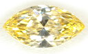 【 バイカラー風 】 天然イエローダイヤモンド ルース(裸石) 0.208ct, Light Orangy Yellow(ライト・オレンジー・イエロー), VS2, マーキース 【中央宝石研究所ソーティング袋付】【 送料無料 】