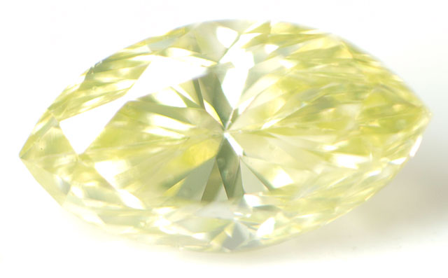 イエローダイヤモンド ルース 0.044ct, Fancy Light Yellow, VS-2, マーキス マーキース マーキーズ marquise ダイヤモンド 【中央宝石研究所ソーティング袋つき】【送料無料】