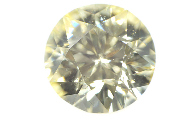 62面体カット 天然イエローダイヤモンド ルース(裸石) 0.287ct, ベリーライトイエロー(very light yellow), SI-1, ラウンド・モディファイド・ブリリアント・カット　【中央宝石研究所ソーティング袋付】【 送料無料 】