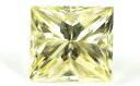 天然イエローダイヤモンド ルース(裸石) 0.385ct, Light Yellow~Fancy Light Yellow (ライト・イエロー〜ファンシー・ライト・イエロー), VVS2, プリンセスカット 【 AGTジェムラボラトリー、中央宝石研究所ソーティング袋付 】 【 送料無料 】