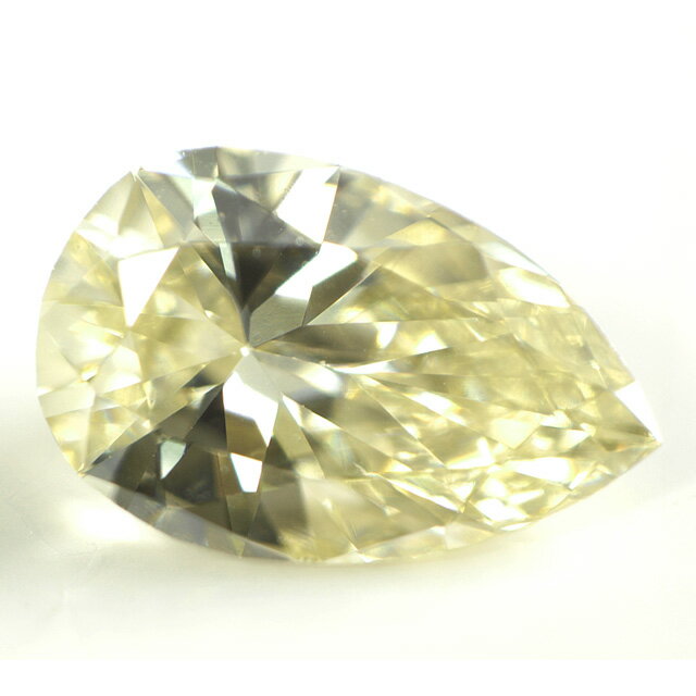 天然イエローダイヤモンド ルース 0.274ct, Fancy Light Brownish Yellow, VS-1, ペアシェイプ, AGTジェムラボラトリー 【送料無料】