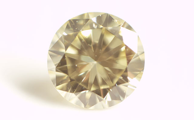 【 Under S (Light Yellow) カラー 】 天然イエローダイヤモンド ルース(裸石) 0.119ct, SI-1 【 蛍光性はイエロー系 】【 中央宝石研究所ソーティング袋付 】 【 送料無料 】