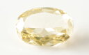 天然イエローダイヤモンド ルース(裸石） 0.076ct, Fancy Light Brownish Orangy Yellow, VS-2, オーバルカット, 【蛍光性はグリーン系】 中央宝石研究所 【送料無料】