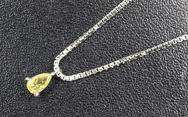 天然イエローダイヤモンド ルース(裸石) 0.161ct 【蛍光性がミディアムイエローイッシュグリーン】【中央宝石研究所】【送料無料】