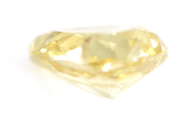 天然イエローダイヤモンド ルース(裸石) 0.185ct, Fancy Brownish Yellow, SI-2 【蛍光性がミディアムイエローイッシュグリーン】【中央宝石研究所ソーティング袋付】【送料無料】