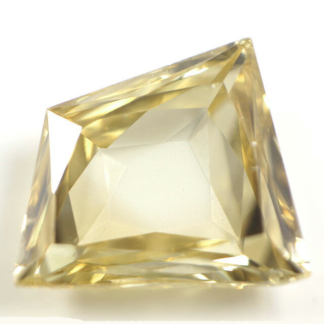 天然イエローダイヤモンド ルース 0.298ct, Fancy Light Brownish Yellow, SI-1, ファンシーカット, 【中央宝石研究所】【送料無料】