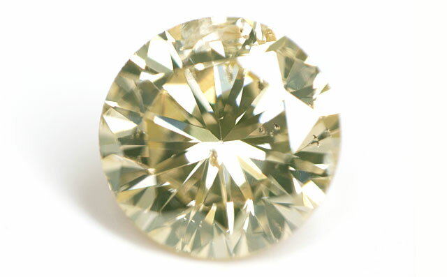 【 Under S (Light Yellow) カラー 】 天然イエローダイヤモンド ルース(裸石) 0.328ct, I-1 【 蛍光性がグリーン系 】【 中央宝石研究所ソーティング袋付 】 【 送料無料 】