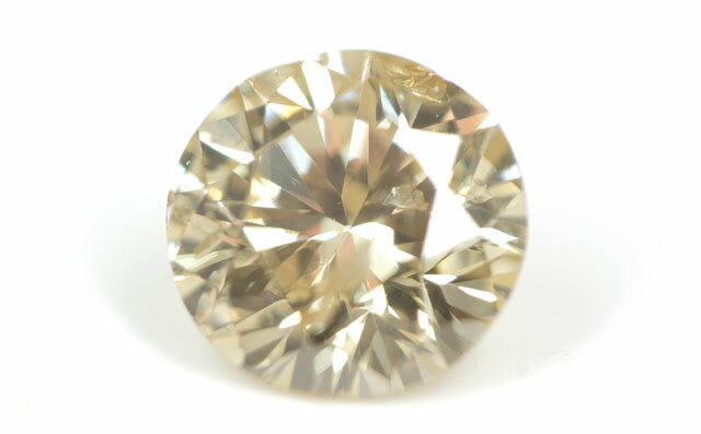 【 Under S (Light Brownish Yellow) カラー 】 天然イエローダイヤモンド ルース(裸石) 0.165ct, I-1 【 中央宝石研究所ソーティング袋付 】 【 送料無料 】 【round010】【round015】