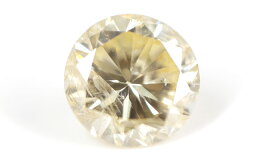 天然イエローダイヤモンド ルース (裸石) Light Orangy Yellow (ライト・オレンジー・イエロー) 0.266ct, I-1【 中央宝石研究所 】 【 送料無料 】【round020】【round025】【round030】