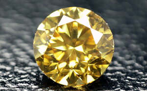 天然イエローダイヤモンドルース(裸石)0.316ct,ファンシー・ビビッド・イエロー,SI-1【中央宝石研究所ソーティング袋付】【送料無料】