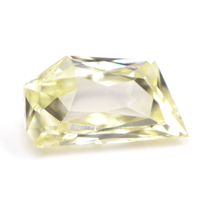 【 Under S (Light Yellow) カラー 】天然イエローダイヤモンド ルース(裸石) 0.086ct, SI-1, ファンシー・カット【 中央宝石研究所ソーティング袋付 】 【 送料無料 】