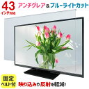 【全品ポイント5倍★4/20～4/22 09:59まで】アンチグレア ブルーライトカット 液晶テレビ保護パネル 43インチ 43型 固定ベルト付【2mm厚】【カット率37.8％】【ノングレア 液晶テレビ 保護パネル 液晶保護パネル テレビ 保護 カバー テレビガード】 43AG2