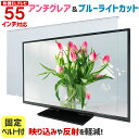 【全品ポイント5倍★4/20～4/22 09:59まで】有機ELテレビ保護パネル ブルーライトカット 55インチ 55型 固定ベルト付【3mm厚】【カット率44.73％】【有機ELテレビ 液晶テレビ 保護パネル 保護フィルム 液晶保護パネル テレビ 保護 カバー テレビガード】 55MBL-EL