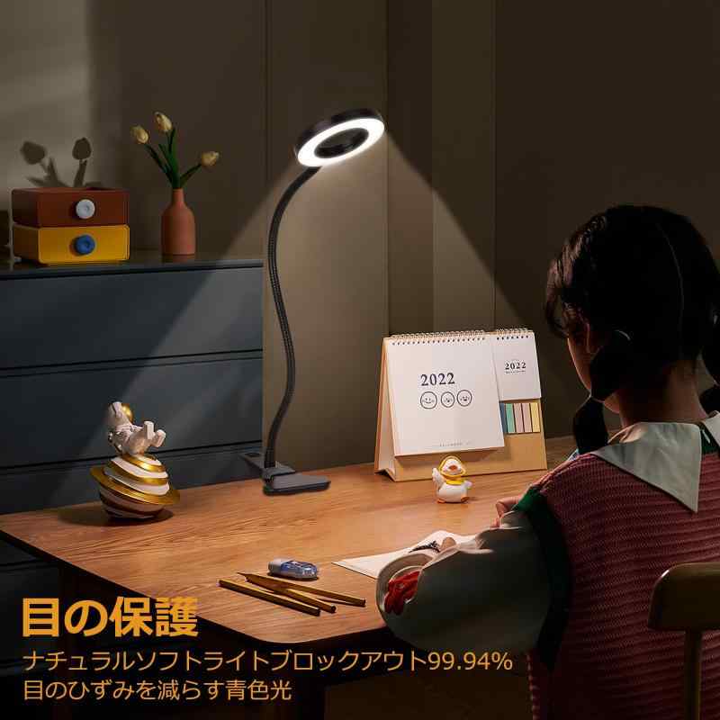 クリップライト ledライト Adoric 明るい USB給電式照明 読書灯 3色4階段調光 卓上ライト 40LED 折り畳み型 自撮りライト 会議ライト イーゼル メイクライト