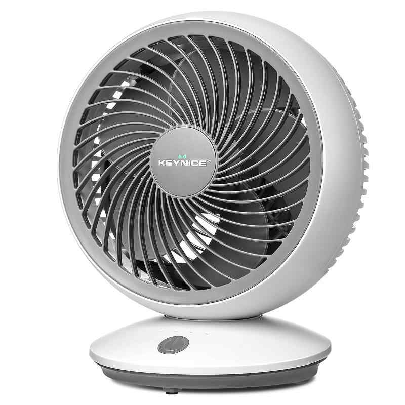 KEYNICE サーキュレーター 扇風機 首振り 静音 dcモーター 壁掛け 小型 パワフル送風 車 キャンプ USB電源 風量3段階調節 節電対策 6畳 強力換気 空気循環 省エネ 5枚羽根