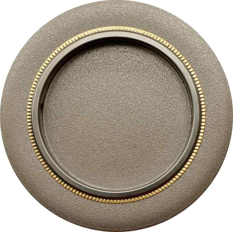 襖 引き手 取っ手 1個 鈍色 (パールブラック×ゴールド縁取り) ふすま 引手 丸 底寸法49ミリ 和モダン ..