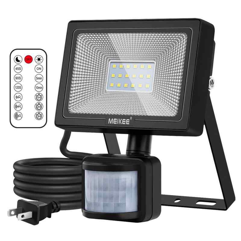 Rakuten - MEIKEE センサーライト 投光器 10W 20W 30W 50W PIR屋外センサー フラッドライト 屋外 人感センサー 防犯ライト 6500K 昼白色 超高輝度 駐車場 玄関灯 倉庫 屋内 町内の防犯に 照明器具 IP66防水 日本